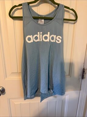 Women’s adidas Powder Blue Graphic Racerback Tank